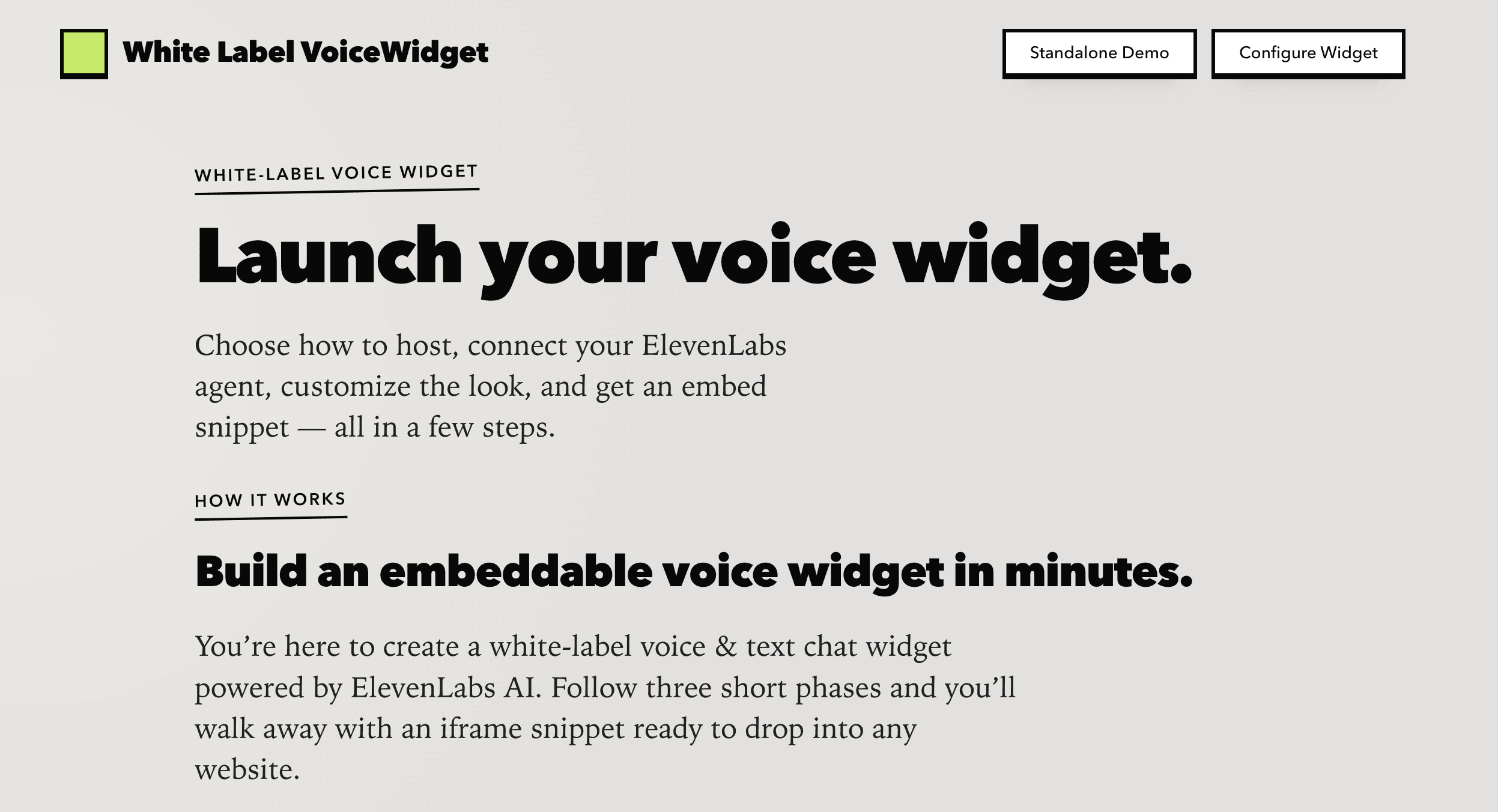 Voice Widget